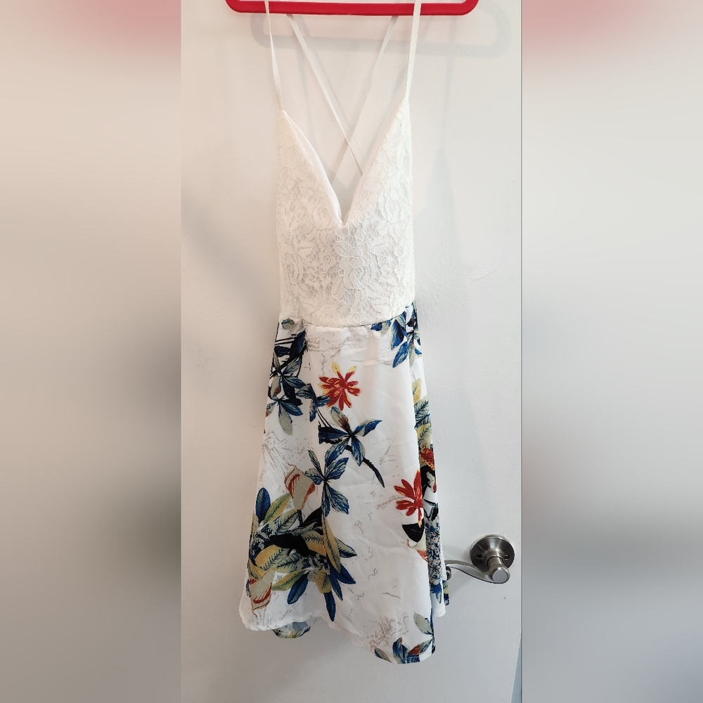 Mini tropical dress, M, No Brand